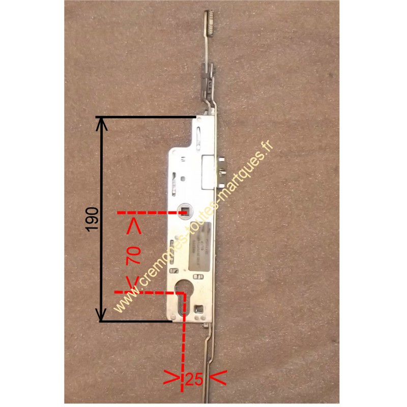 serrure roto ajustable axe 25